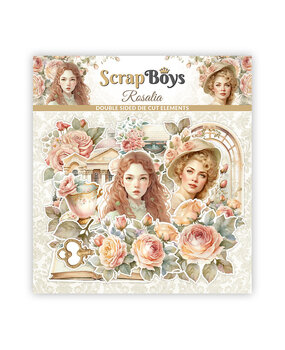 ScrapBoys Rosalia Double Sided Die Cut Elements 47 pcs (SB-ROSA-12) (OUTLET)