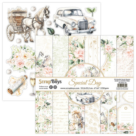 ScrapBoys Special Day 6x6 Inch Paper Pad (SB-SPDA-09) (OUTLET)