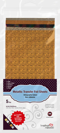 Scrapbook Adhesives Metallic Transfer Foil Sheets Holographic (5pcs) (01402) (OUTLET)