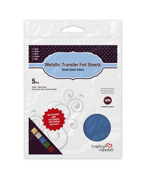 Scrapbook Adhesives Metallic Transfer Foil Sheets 5x4 Inch Basic Colors (5pcs) (01410-10) (OUTLET)