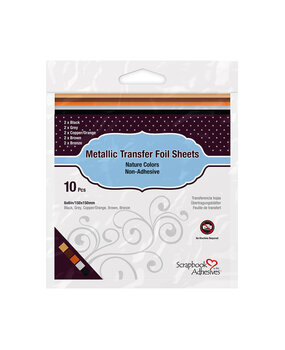 Scrapbook Adhesives Metallic Transfer Foil Sheets 6x6 Inch Nature Colors (10pcs) (01419-10) (OUTLET)