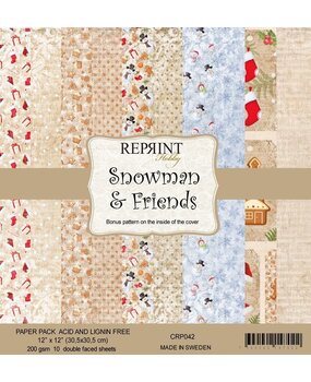 Reprint Snowman & Friends 12x12 Inch Paper Pack (CRP042) (OUTLET)