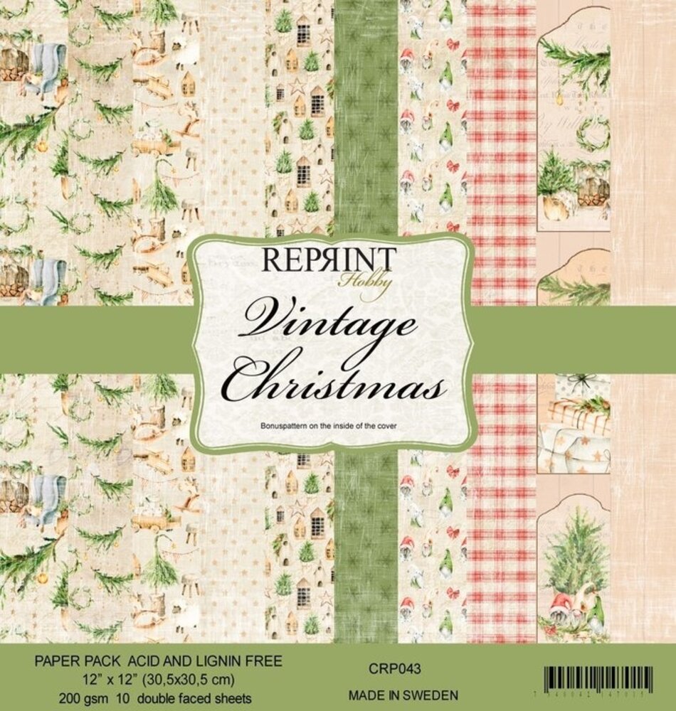 Reprint Vintage Christmas 12x12 Inch Paper Pack (CRP043) (OUTLET)