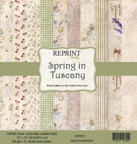 Reprint Spring in Tuscany 12x12 Inch Paper Pack (CRP051) (OUTLET)