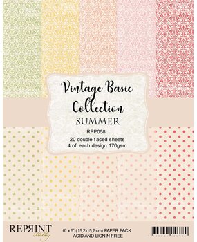 Reprint Basic Collection Summer 6x6 Inch Paper Pack (RPP058) (OUTLET)