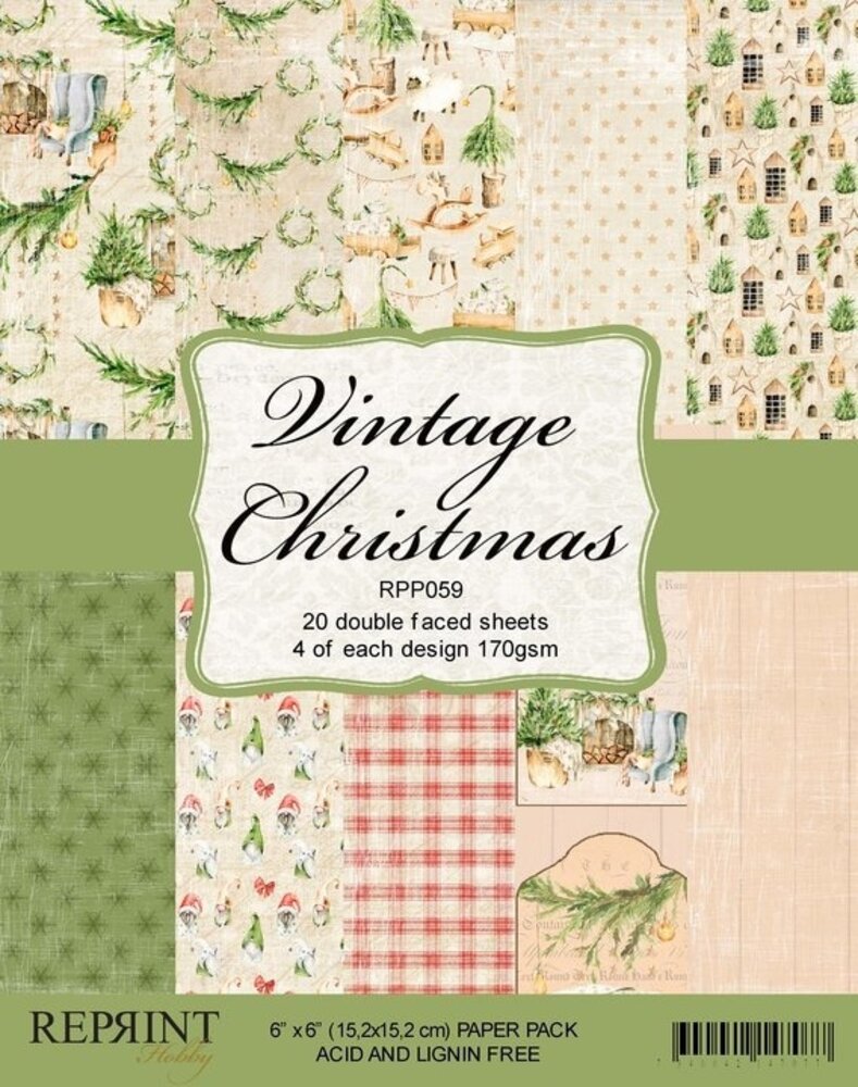 Reprint Vintage Christmas 6x6 Inch Paper Pack (RPP059) (OUTLET)