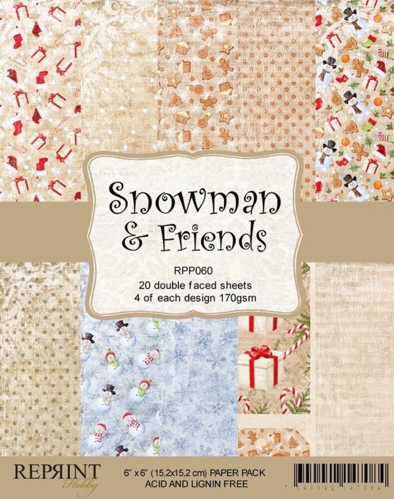 Reprint Snowman & Friends 6x6 Inch Paper Pack (RPP060) (OUTLET)