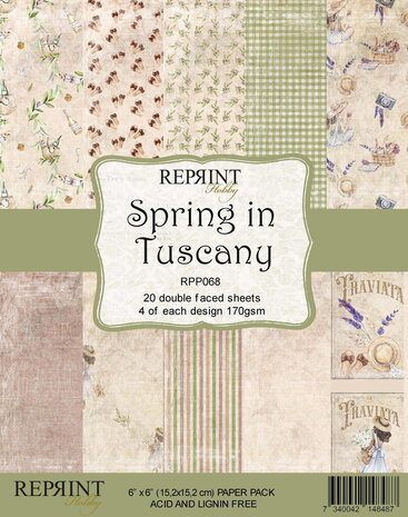 Reprint Spring in Tuscany 6x6 Inch Paper Pack (RPP068) (OUTLET)