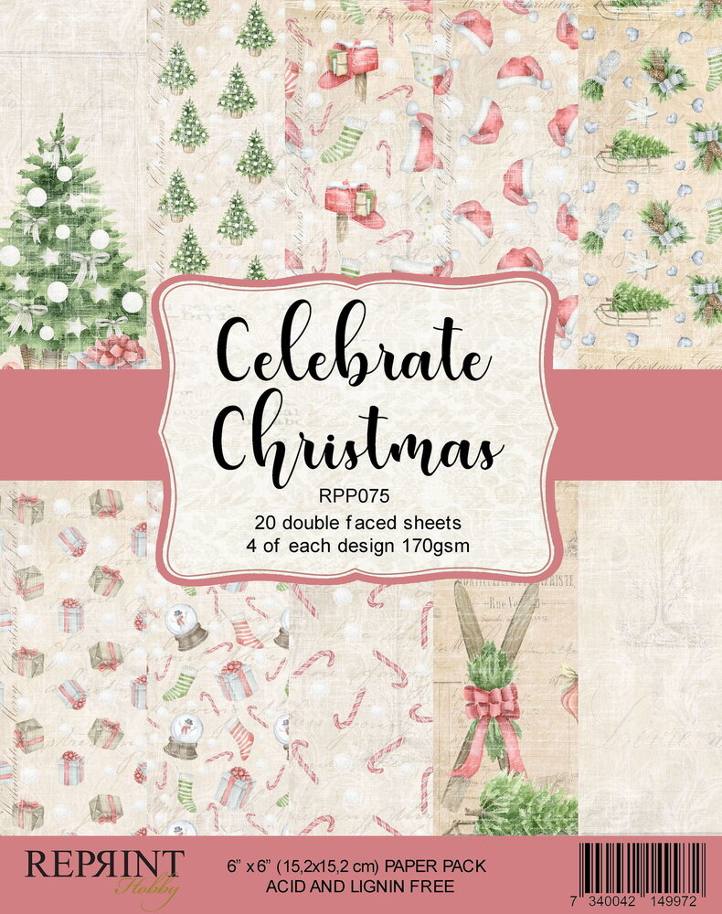 Reprint Celebrate Christmas 6x6 Inch Paper Pack (RPP075) (OUTLET) Reprint Celebrate Christmas 6x6 Inch Paper Pack (RPP075) (OUTLET)