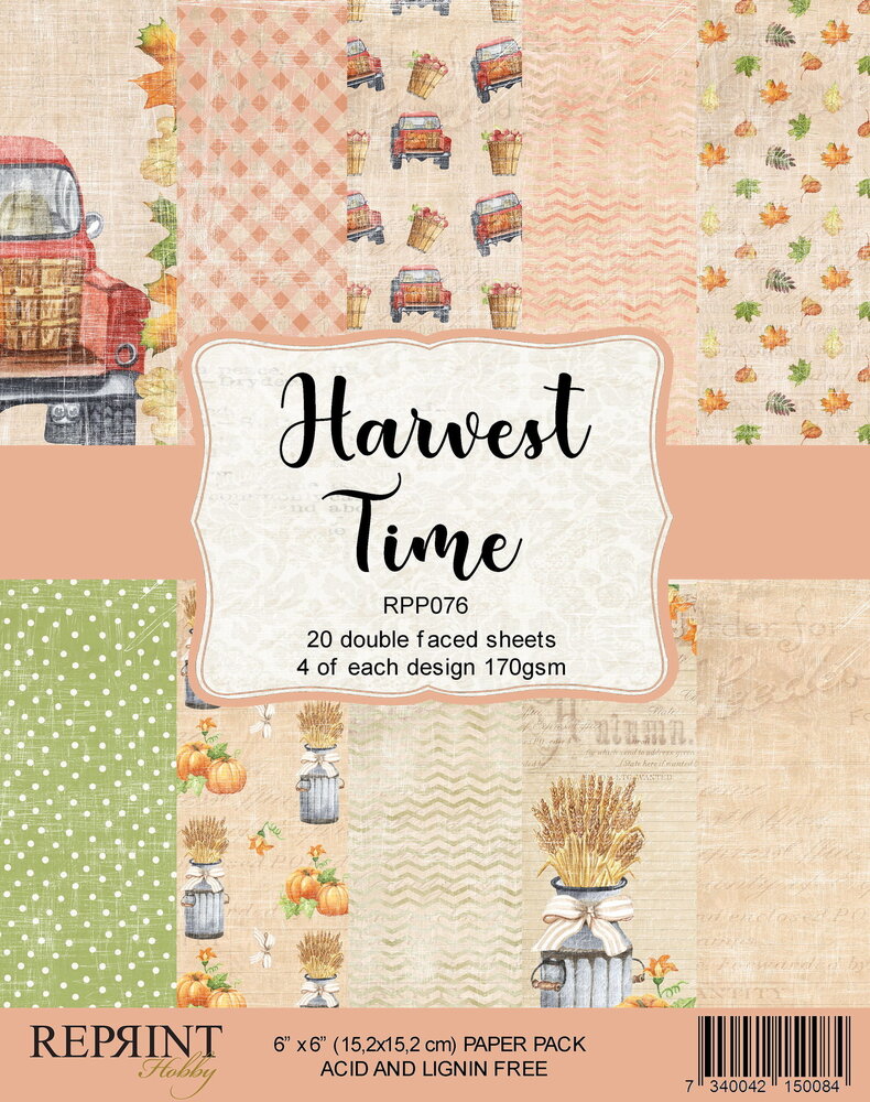 Reprint Harvest Time 6x6 Inch Paper Pack (RPP076) (OUTLET)