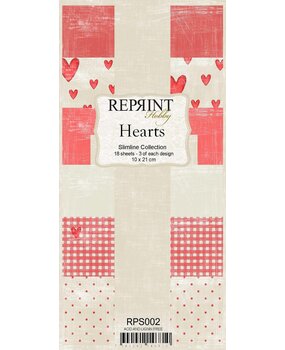 Reprint Hearts Slimline Paper Pack (RPS002) (OUTLET)