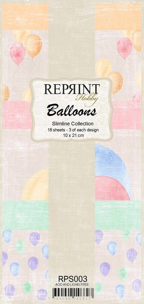 Reprint Balloons Slimline Paper Pack (RPS003) (OUTLET)