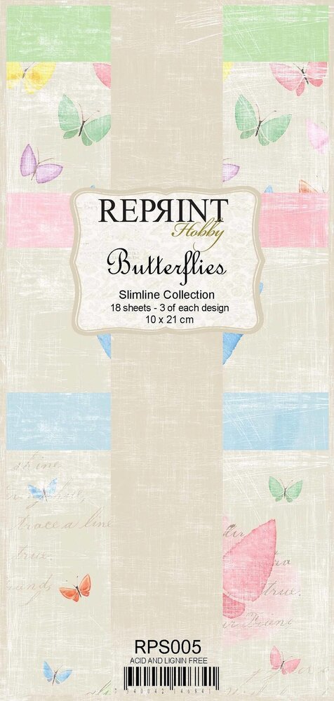 Reprint Butterflies Slimline Paper Pack (RPS005) (OUTLET)