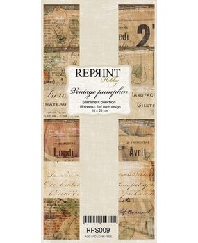 Reprint Vintage Pumpkin Slimline Paper Pack (RPS009) (OUTLET)