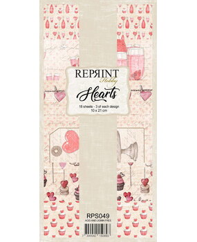 Reprint Hearts Slimline Paper Pack (RPS049) (OUTLET)