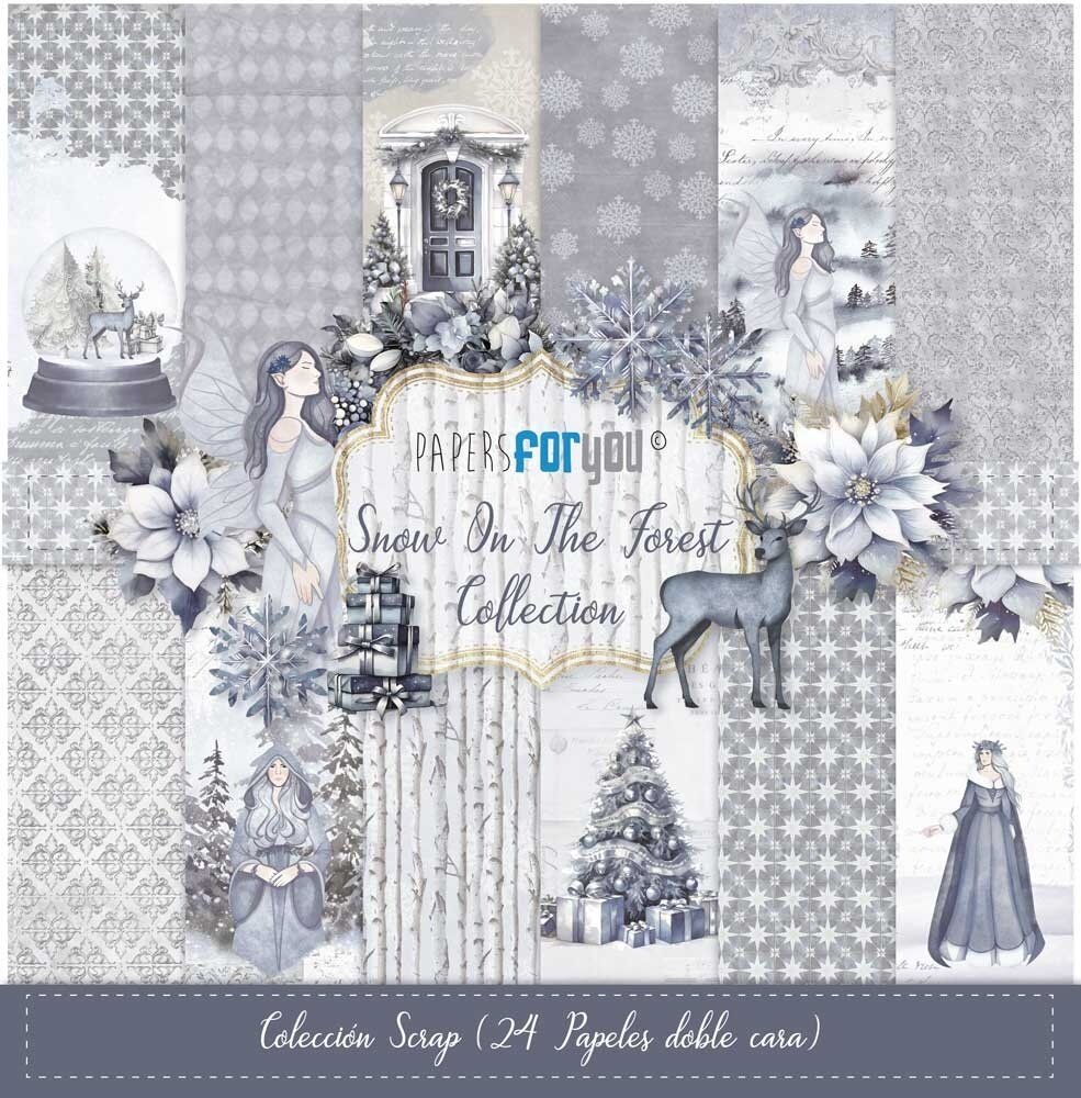 Papers For You Snow On The Forest Midi Scrap Paper Pack (24pcs) (PFY-12396) (OUTLET)