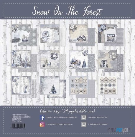 Papers For You Snow On The Forest Midi Scrap Paper Pack (24pcs) (PFY-12396) (OUTLET)