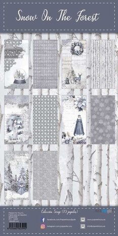 Papers For You Snow On The Forest Slim Scrap Paper Pack (10pcs) (PFY-12399) (OUTLET)
