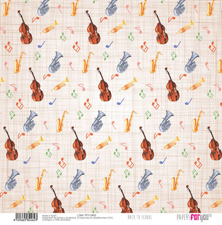 Papers For You Back to School Canvas Scrap Pack (8pcs) (PFY-12456) (OUTLET)