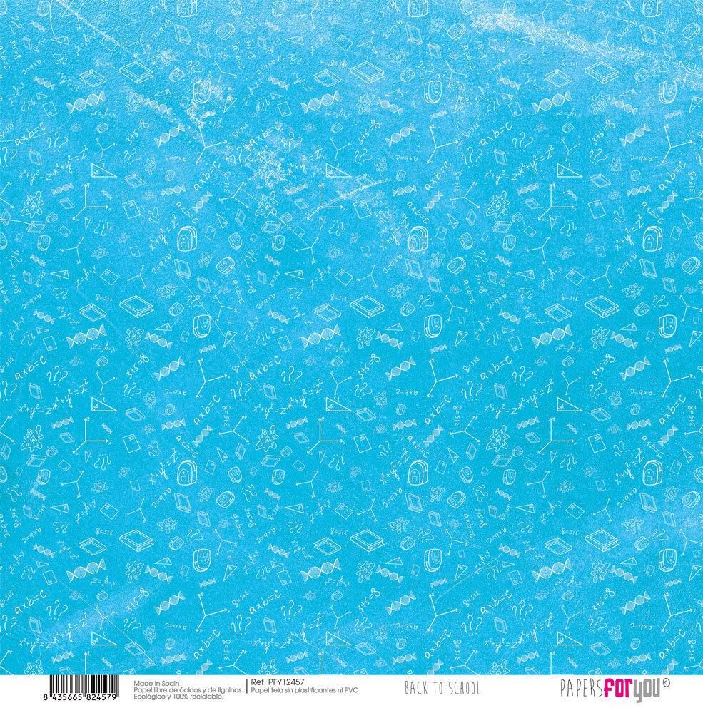 Papers For You Back to School Canvas Scrap Pack (8pcs) (PFY-12456) (OUTLET)