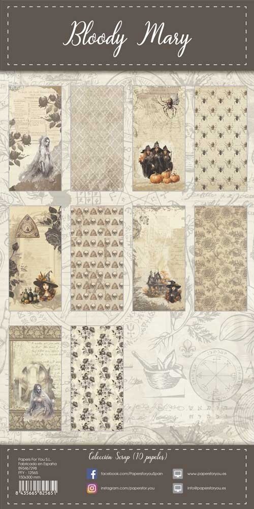 Papers For You Bloody Mary Slim Scrap Paper Pack (10pcs) (PFY-12565) (OUTLET)