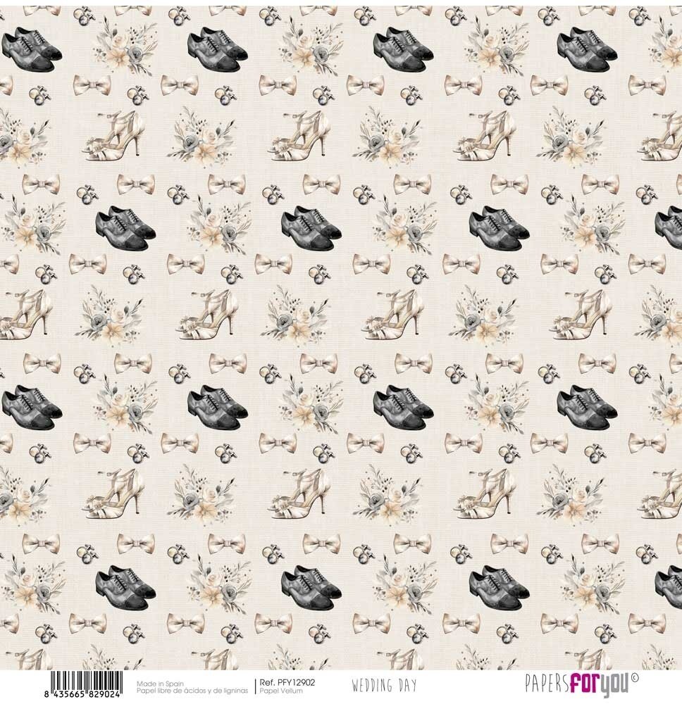 Papers For You Wedding Day Vellum Paper Pack (6pcs) (PFY-12695) (OUTLET)