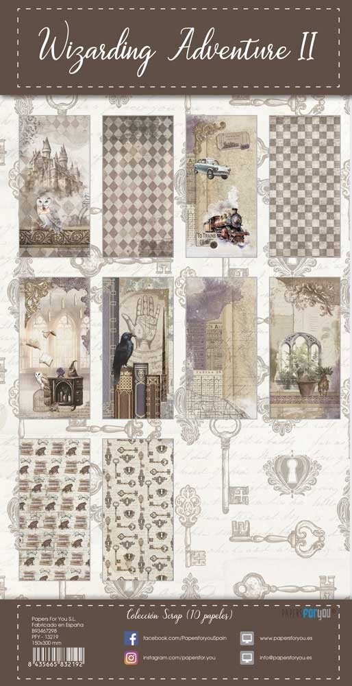 Papers For You Wizarding Adventure II Slim Scrap Paper Pack (10pcs) (PFY-13219) (OUTLET)