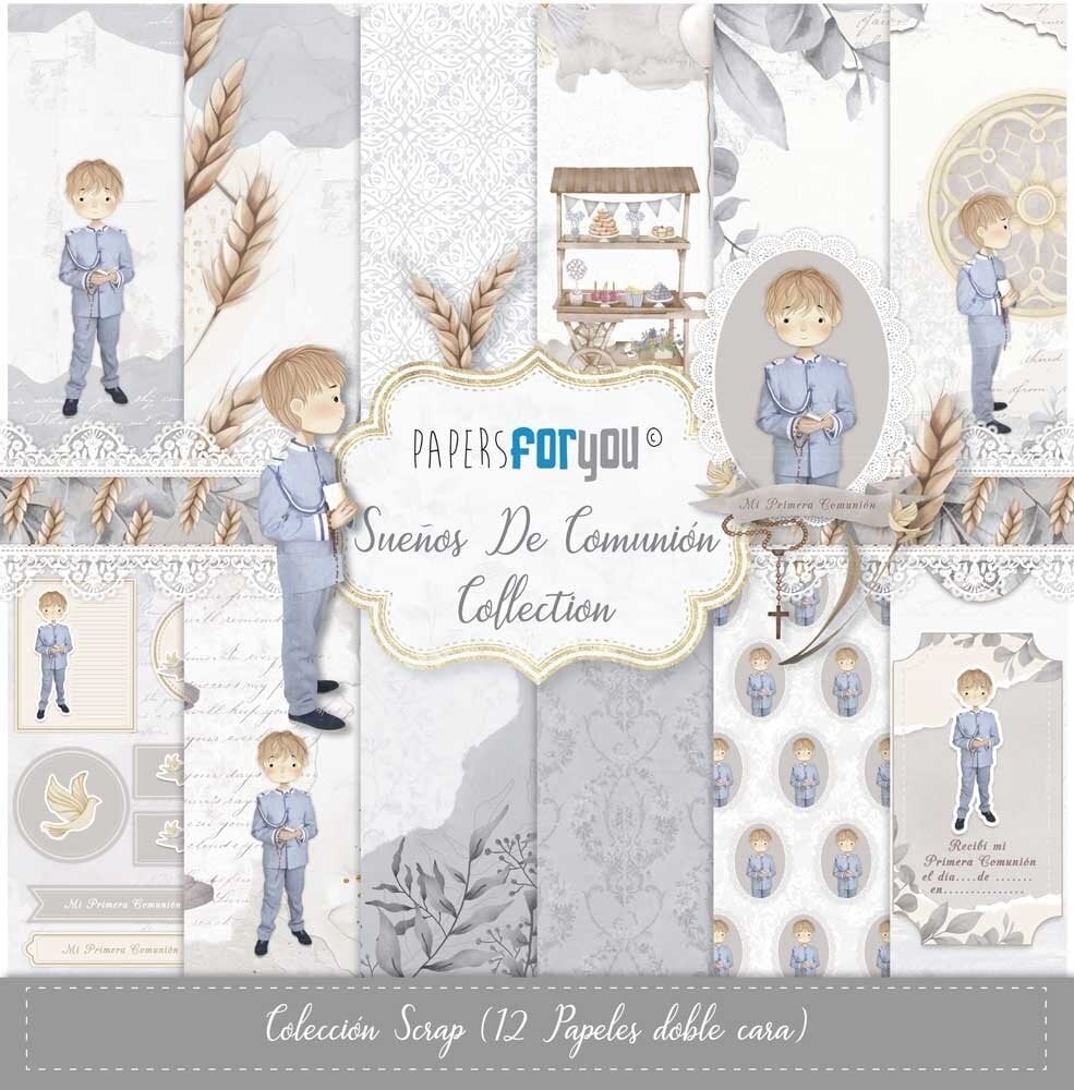 Papers For You Sueños De Comunión Niño Rubio Scrap Paper Pack (12pcs) (PFY-13411) (OUTLET)