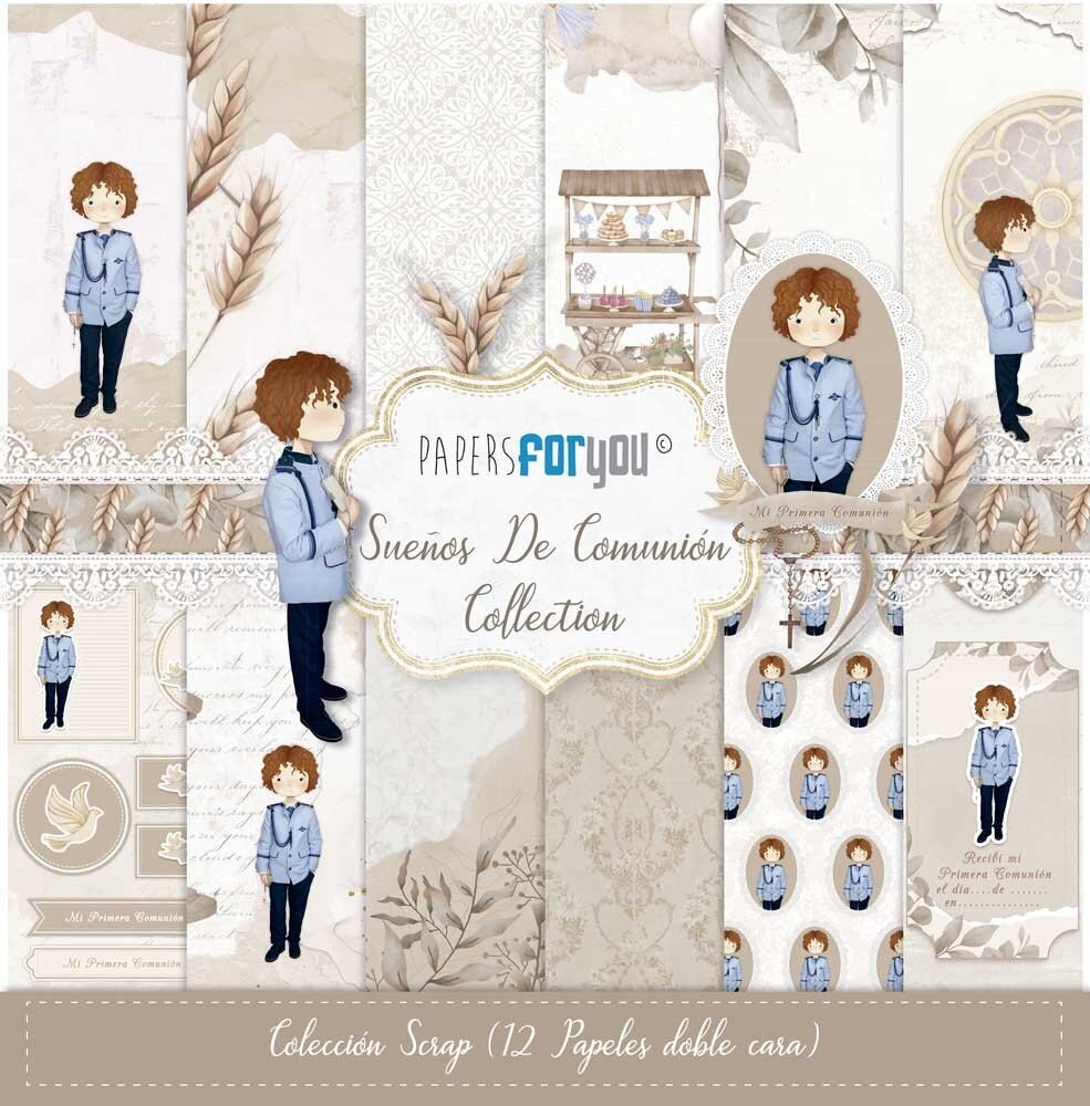 Papers For You Sueños De Comunión Niño Pelirrojo Scrap Paper Pack (12pcs) (PFY-13439) (OUTLET)
