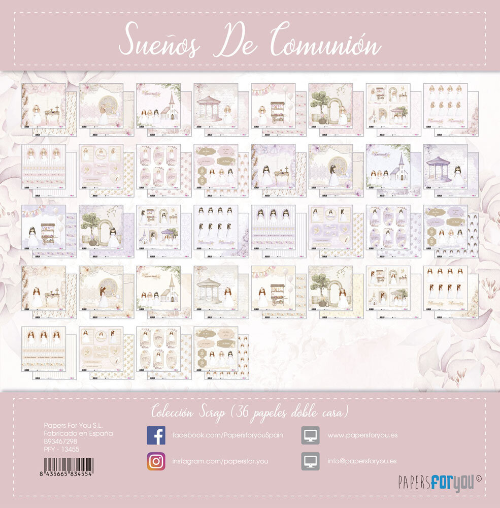 Papers For You Sueños De Comunión Niñas Midi Scrap Paper Pack (36pcs) (PFY-13455) (OUTLET)