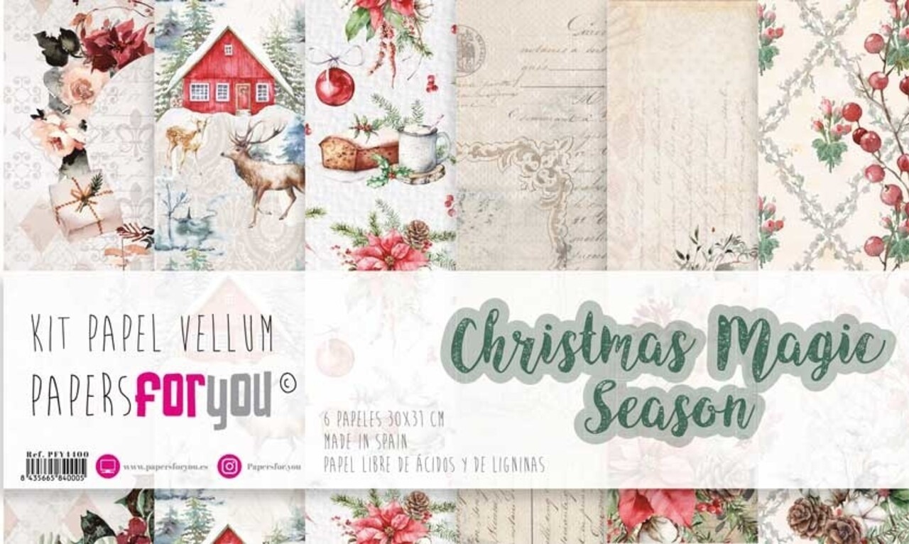 Papers For You Christmas Magic Season Vellum Paper Pack (6pcs) (PFY-4400) (OUTLET)