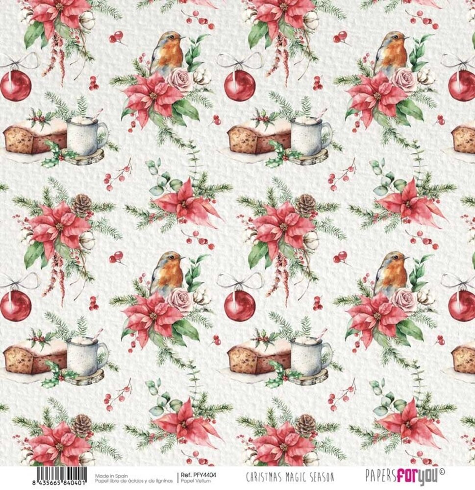 Papers For You Christmas Magic Season Vellum Paper Pack (6pcs) (PFY-4400) (OUTLET)