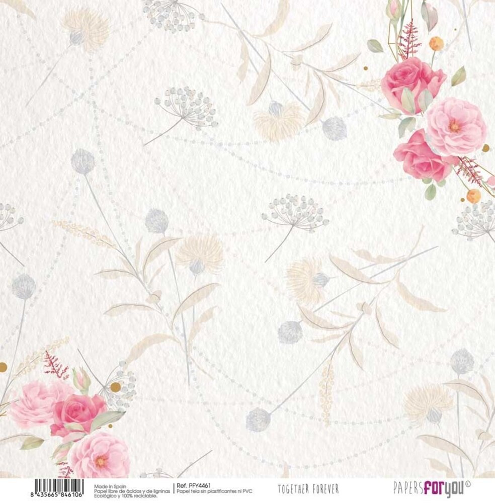 Papers For You Together Forever Canvas Scrap Pack (8pcs) (PFY-4460) (OUTLET)