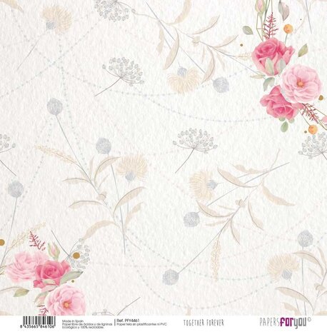 Papers For You Together Forever Canvas Scrap Pack (8pcs) (PFY-4460) (OUTLET)