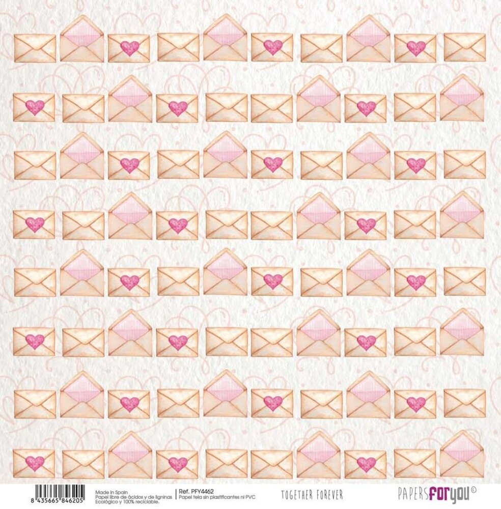 Papers For You Together Forever Canvas Scrap Pack (8pcs) (PFY-4460) (OUTLET)
