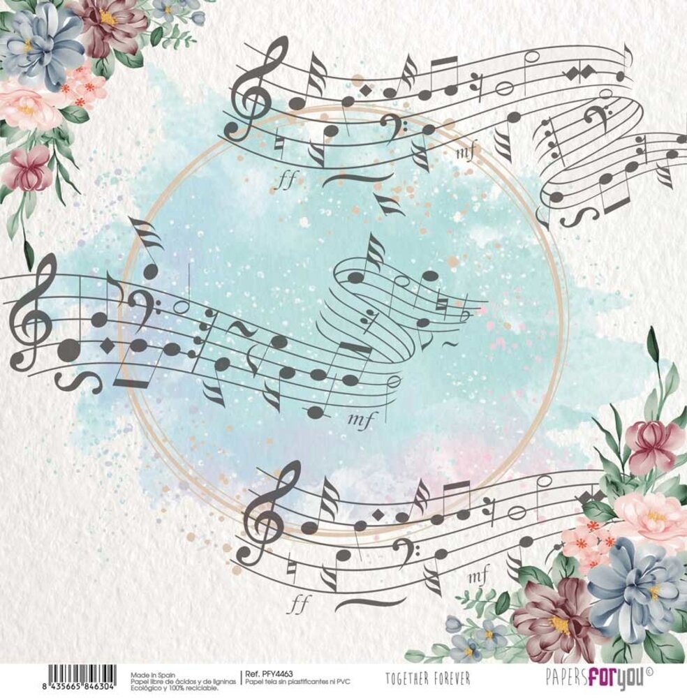 Papers For You Together Forever Canvas Scrap Pack (8pcs) (PFY-4460) (OUTLET)