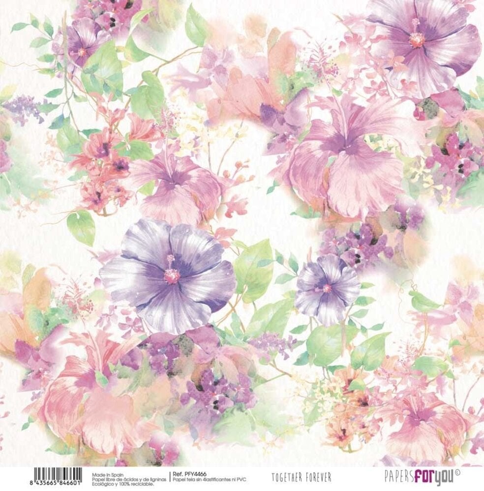 Papers For You Together Forever Canvas Scrap Pack (8pcs) (PFY-4460) (OUTLET)