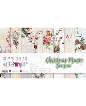 Papers For You Christmas Magic Season Canvas Scrap Pack (8pcs) (PFY-4469) (OUTLET)