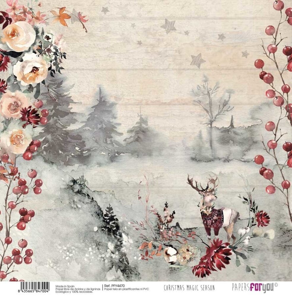 Papers For You Christmas Magic Season Canvas Scrap Pack (8pcs) (PFY-4469) (OUTLET)