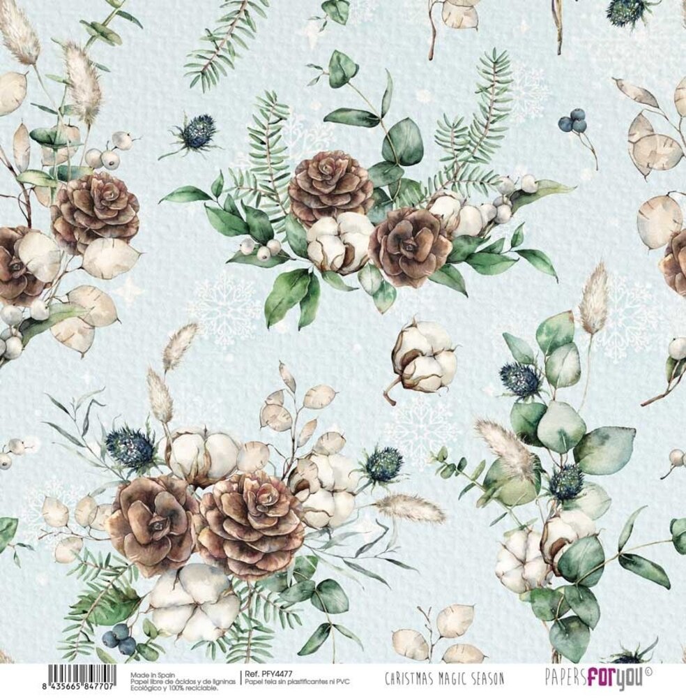 Papers For You Christmas Magic Season Canvas Scrap Pack (8pcs) (PFY-4469) (OUTLET)