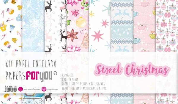 Papers For You Sweet Christmas Canvas Scrap Pack (8pcs) (PFY-4478) (OUTLET)