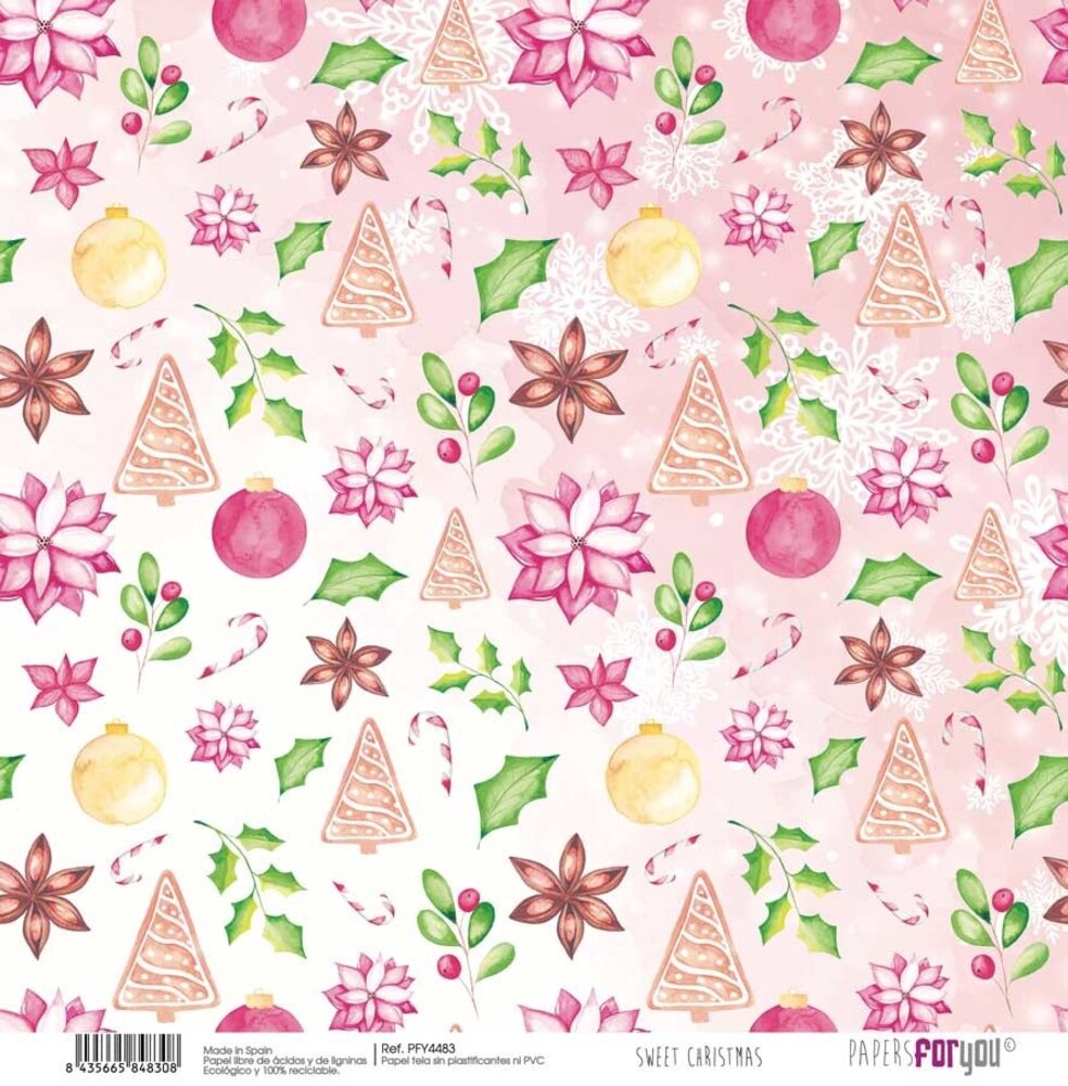 Papers For You Sweet Christmas Canvas Scrap Pack (8pcs) (PFY-4478) (OUTLET)