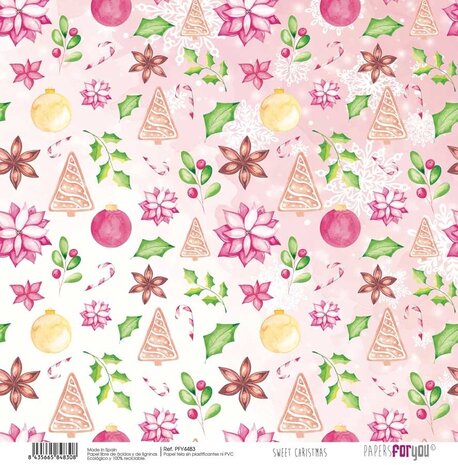 Papers For You Sweet Christmas Canvas Scrap Pack (8pcs) (PFY-4478) (OUTLET)