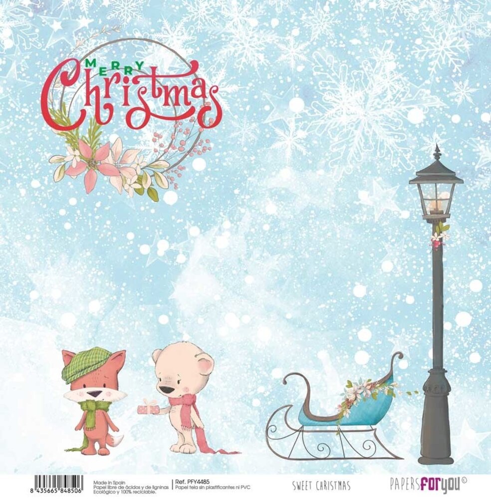 Papers For You Sweet Christmas Canvas Scrap Pack (8pcs) (PFY-4478) (OUTLET)