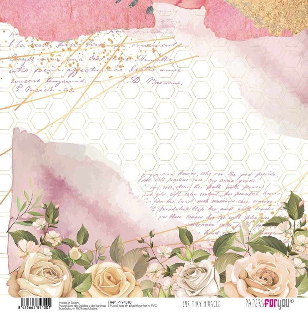 Papers For You Our Tiny Miracle Canvas Scrap Pack (8pcs) (PFY-4506) (OUTLET)