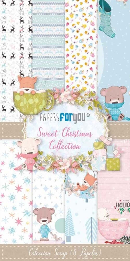 Papers For You Sweet Christmas Slim Scrap Paper Pack (8pcs) (PFY-4563) (OUTLET)
