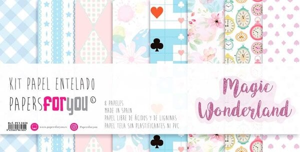 Papers For You Magic Wonderland Canvas Scrap Pack (8pcs) (PFY-4616) (OUTLET)