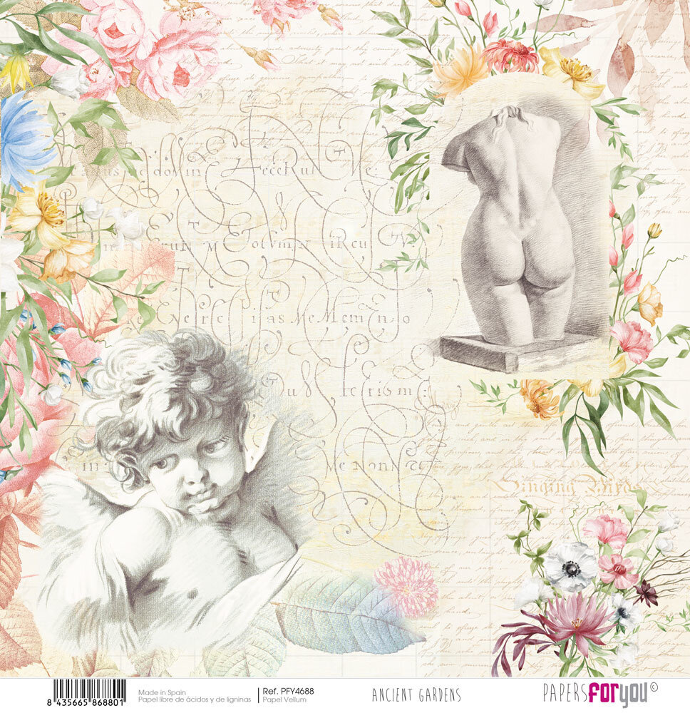 Papers For You Ancient Gardens Vellum Paper Pack (6pcs) (PFY-4683) (OUTLET)