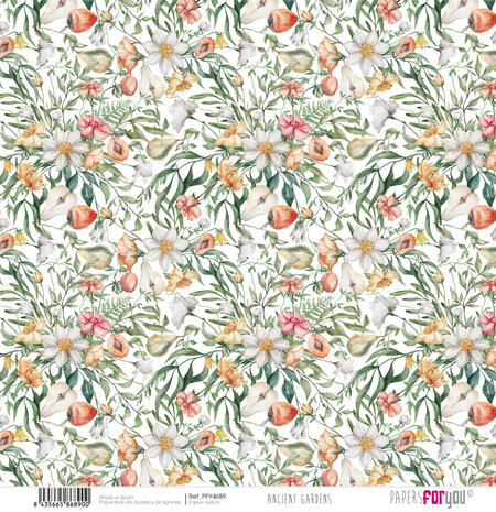 Papers For You Ancient Gardens Vellum Paper Pack (6pcs) (PFY-4683) (OUTLET)