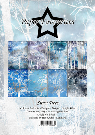 Paper Favourites Silver Trees A5 Paper Pack (PFA111) (OUTLET)